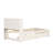 Modern Twin Bed With Port And 2 Efficient Drawers, White Washed Practical Storage Drawer Options-1931409532