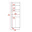 Armoire-armoire H 70,8 po, deux tablettes, tringle, armoire double porte, noir