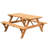 Parlington Rectangular Outdoor Picnic Table With Umbrella Hole , 59'' in. W 58.57'' in. D-1887975267