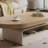 Japanese log style solid wood coffee table