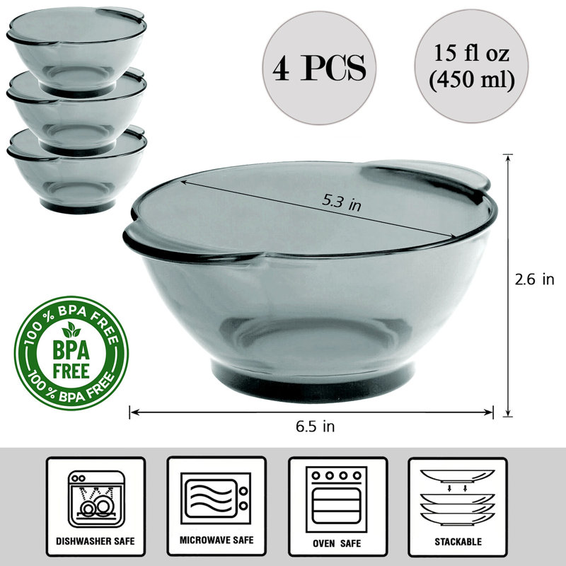 Bol quotidien en verre 5,3 po Lakevia, Gris