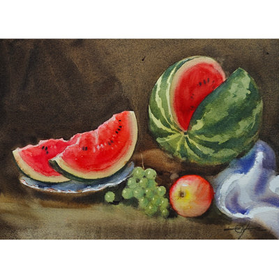 Melon d'eau | Aquarelle par Achintya Hazra