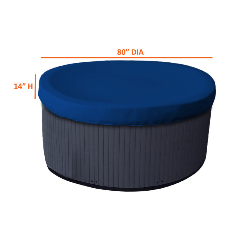 HeavyDuty Multipurpose Outdoor Round Hot Tub Cover,UV Resistant & Waterproof Spa Cover Protector, Blue