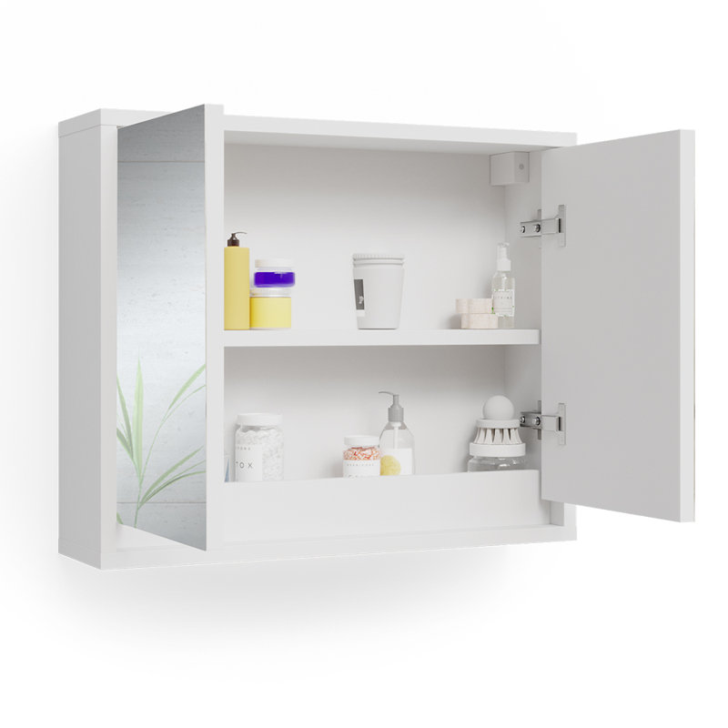 Kalanni Surface Framed Mirrored Bathroom Cabinets with Mirror and 1