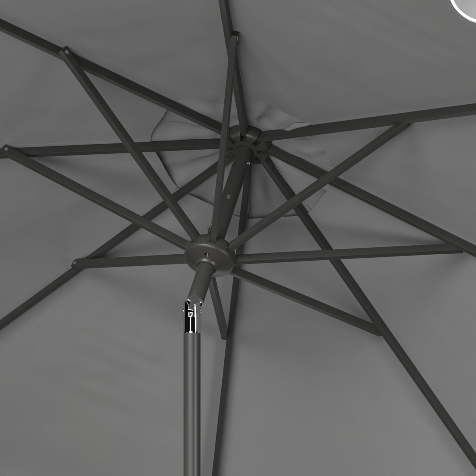 Teo 130'' Outdoor Umbrella, Gray/White