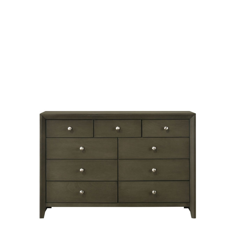 Commode avec finition grise pour la chambre à coucher
