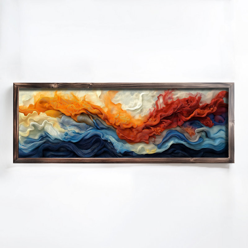 Élégante peinture décorative en panneau de fibres à densité moyenne, 15,7 x 47,2 x 0,1 pouces | 100% panneau de fibres à densité moyenne avec épaisseur de 3 mm, cadre 100% bois de pin | Œuvre d'art imprimé UV pour la décoration intérieure, le salon, le bureau, l'esthétique moderne