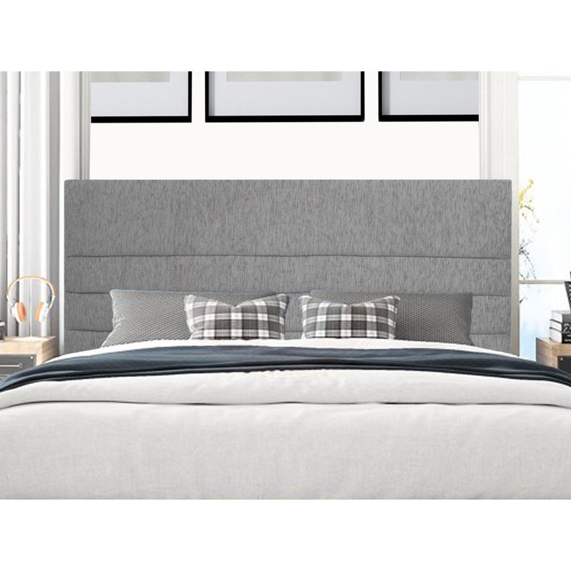 Arnulfo Upholstered Headboard, Single (3'), Crushed Velvet White