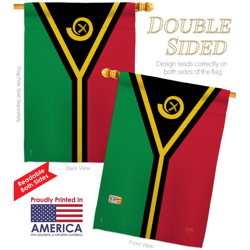 Double Sided 40'' H x 28'' W Polyester House Flag