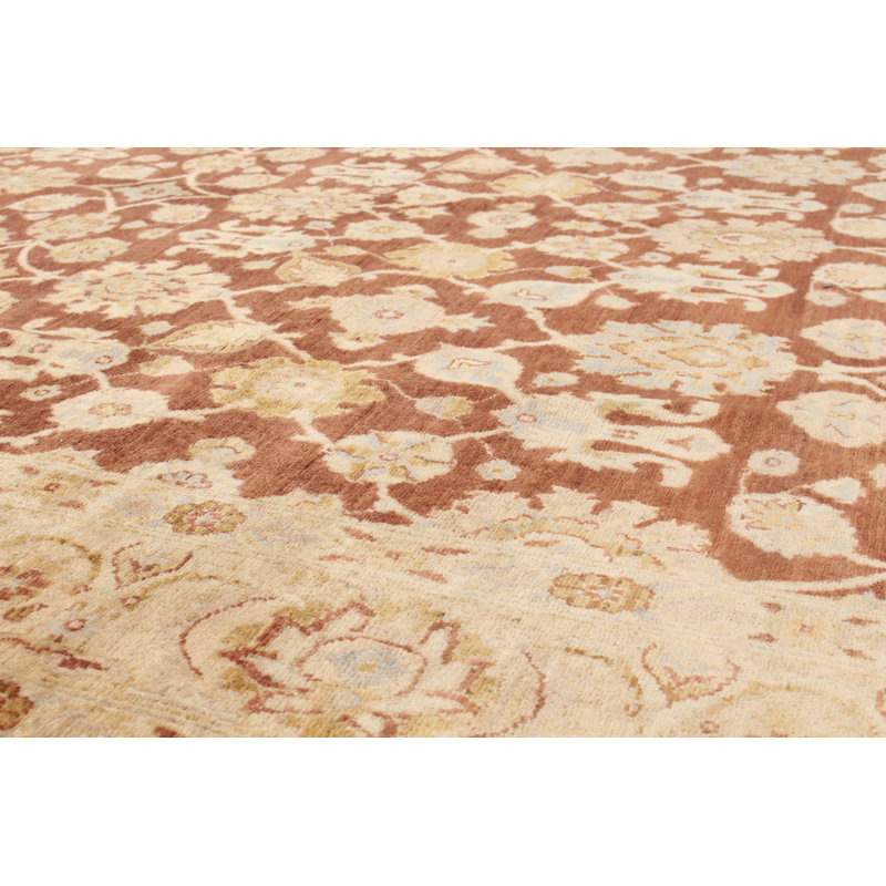 Tapis de bois one-of-kind-noué la 2010 chobi doré/brun 8 pi 3 po x 10 pi Farmingdale