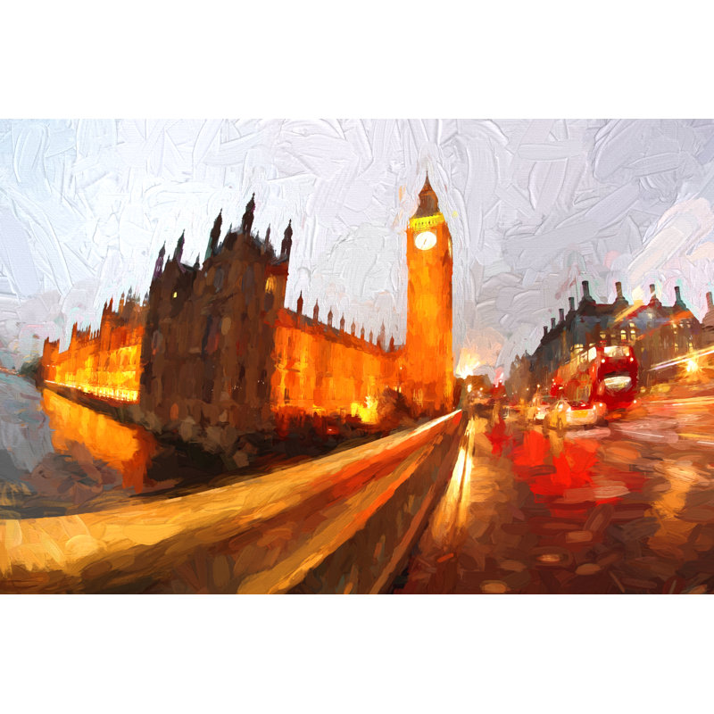 Big Ben In London by Extravagantni - Wrapped Canvas Print, 30cm H x 46cm W x 3.8cm D