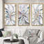 «White Cosmic Flowers», 3 pièces sur toile-410748383-410748378