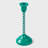 Handcrafted Tabletop Jade Mint Checkered Aluminum Candleholder-609172997