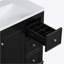 Meuble-lavabo noir 36 po (lavabo non inclus)