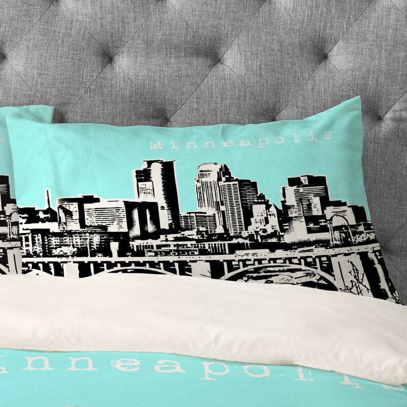 Bird Ave Minneapolis Pillowcase, King, Sky