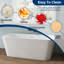 Tidal 59" Freestanding Modern Soaking Acrylic Rectangular Bathtub with Overflow and Centre Drain for Bathroomw