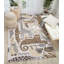 Tapis gris fait à la main Charline-910162720