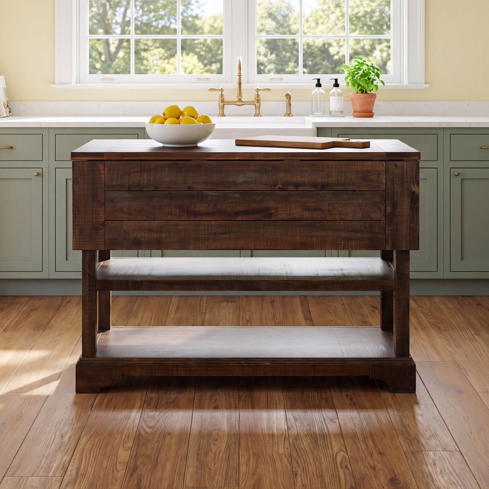 Solid Wood Kitchen Island