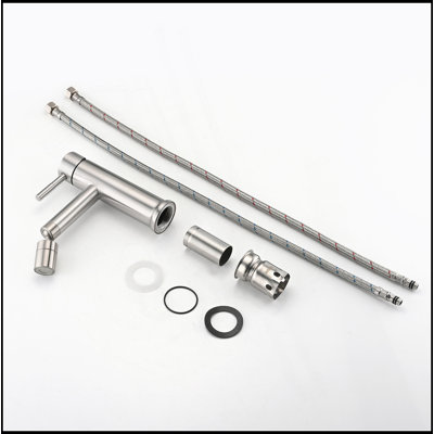 Brushed Nickle Bathroom Faucet For 2 Mode Faucet For Bathroom Sink With 360° Rotating Aerator