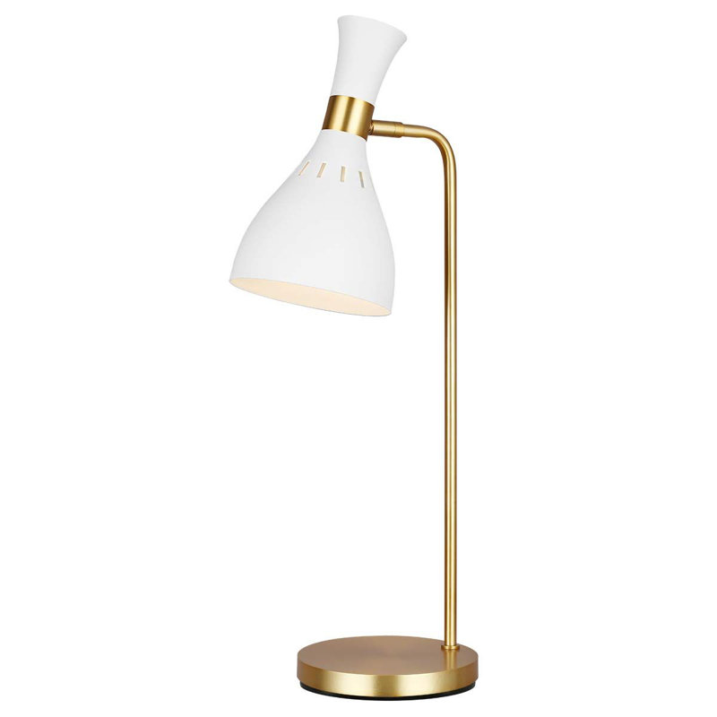 Zahir Metal Arched Lamp, White