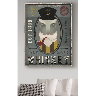 Fisherman I Old Salt Whiskey by Ryan Fowler - Graphic Art on Canvas