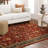 Spice Market Keralam Plush Pile Stain/Fade Resistant Polyester Woven Floral Indoor Area Rug-28671417