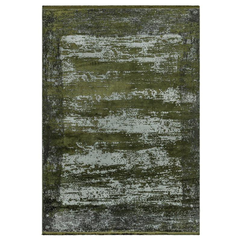 Ahadzi Green Rug, Rectangle 200 x 290cm