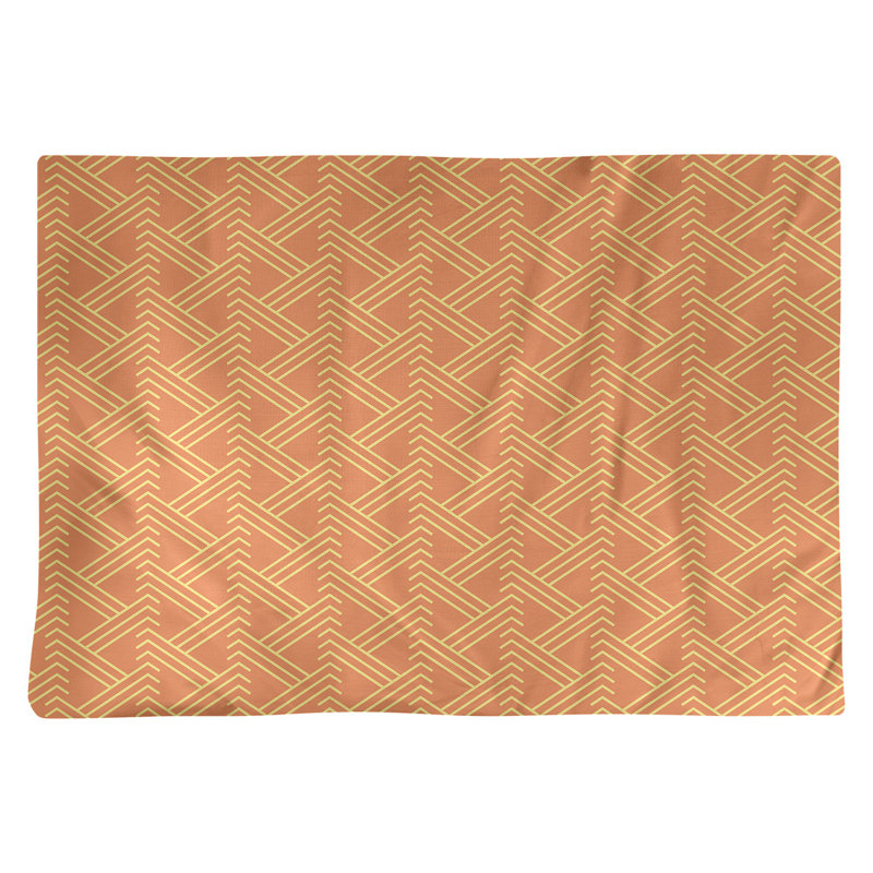 Napperon en coton 18 po classique Zig Zag, Orange/jaune, Coton