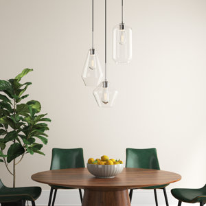 Vandyke 3 - Light Cluster Geometric Pendant(one glass light piece is missing)