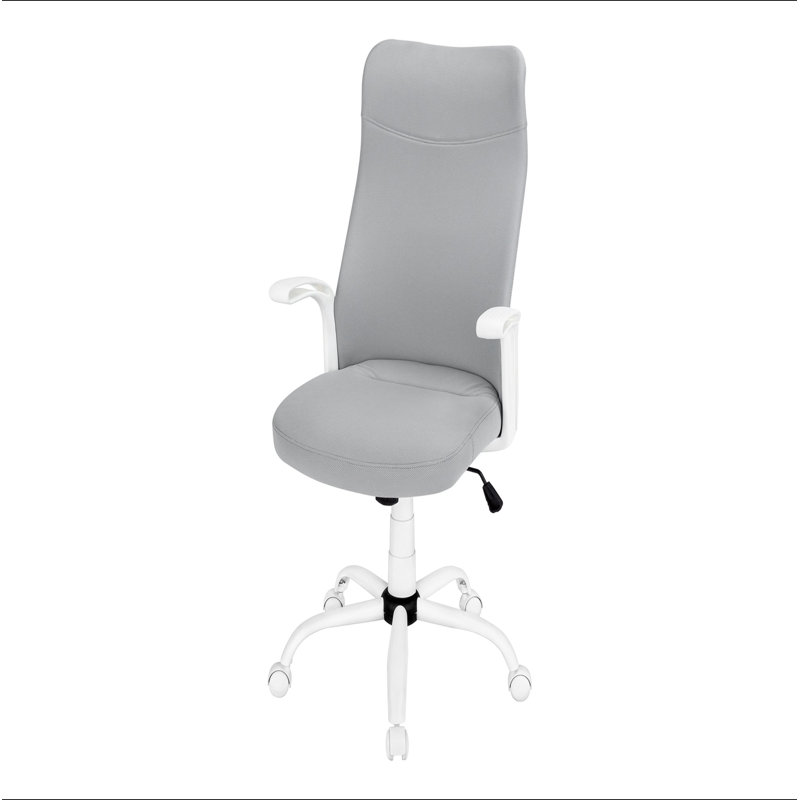 Chaise de bureau, hauteur réglable, pivotante, ergonomique, accoudoirs, bureau d'ordinateur, travail, filet, métal, contemporain, moderne