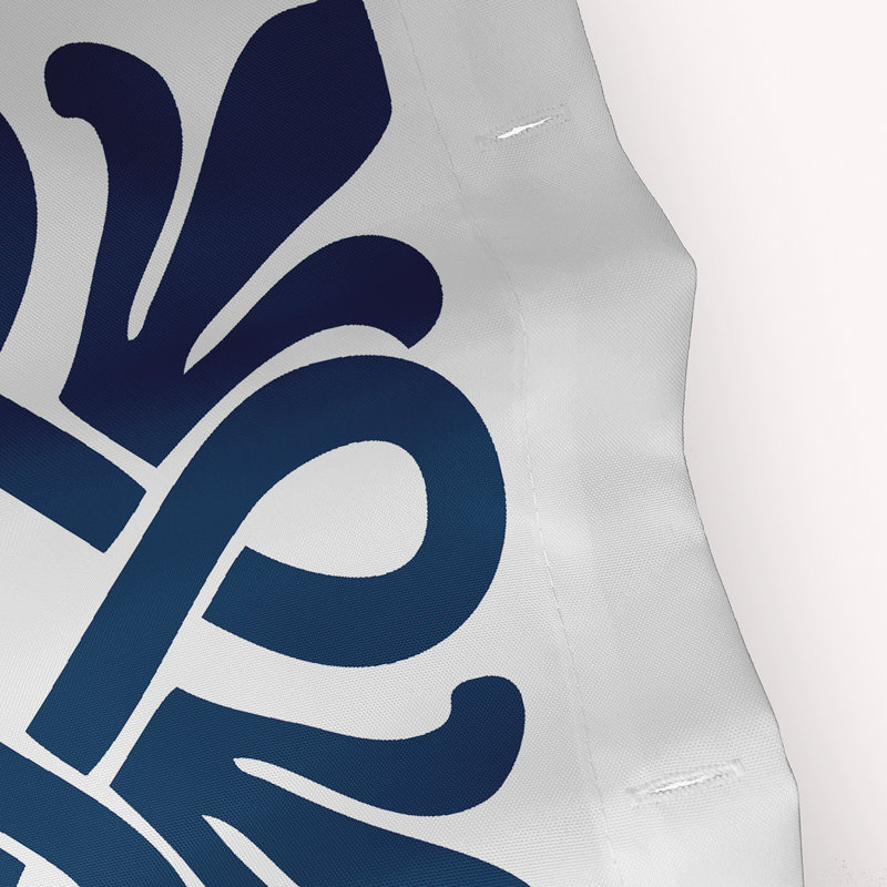 Rideau de douche simple Milnor, bleu