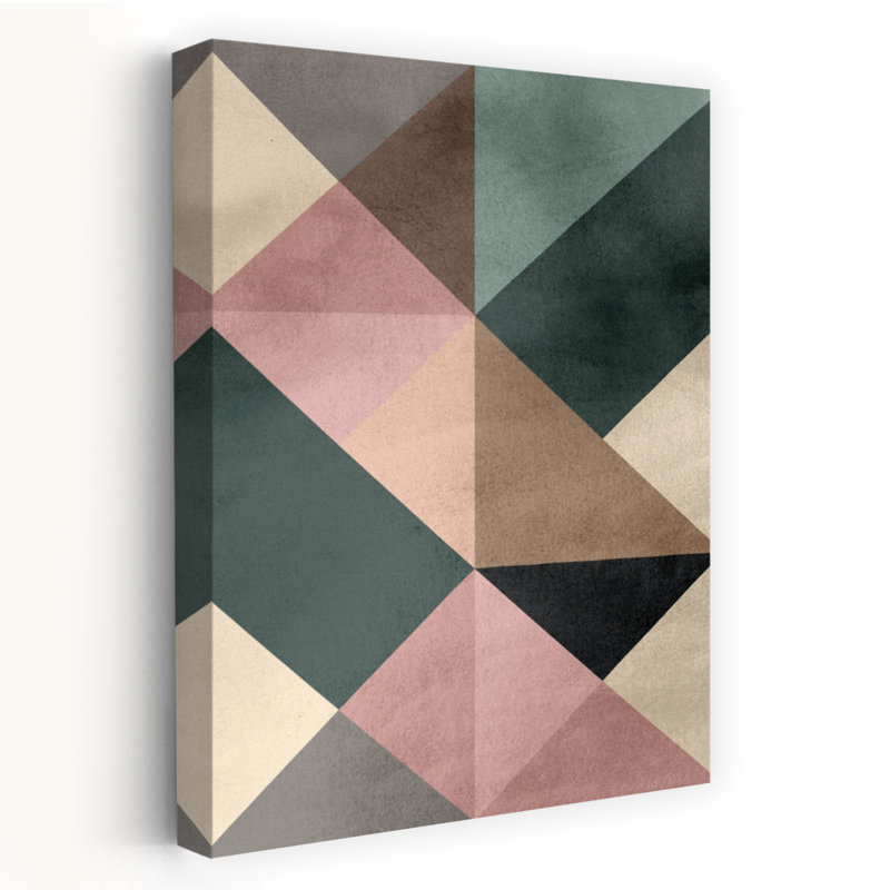 Triangle-2, art abstrait contemporain, H 60 po x l 40 po