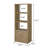 3 - Shelf Media Tower in Brown