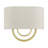 2 Light English Bronze ADA Sconce With Hand Crafted Oatmeal Fabric Shade With White Fabric Inside-1735519368