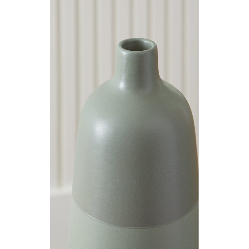 Sage Green Ceramic Tall Table Vase