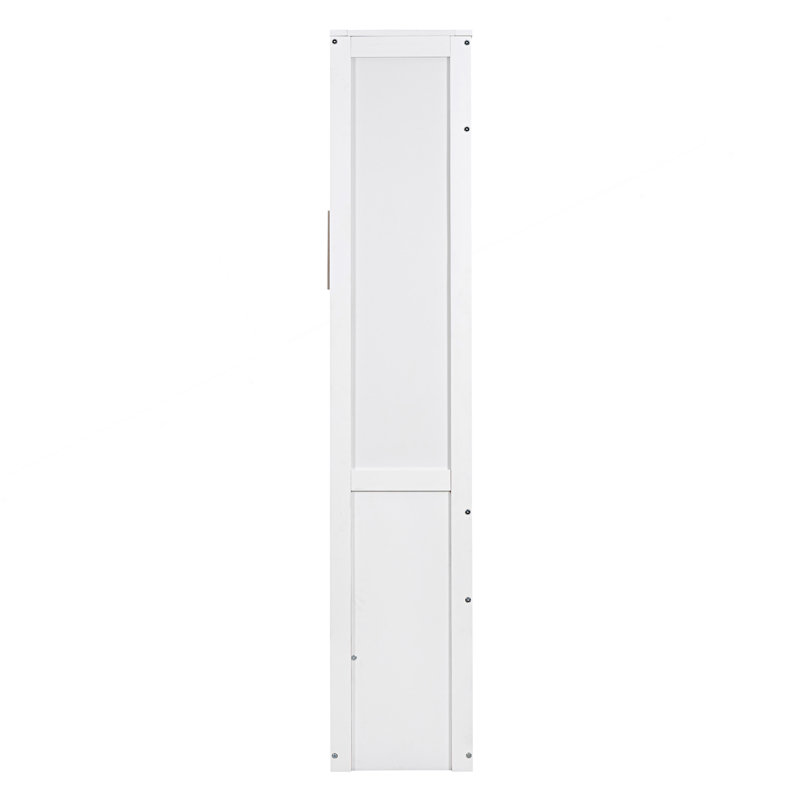 Lit escamotable double, lit escamotable avec tablettes, Blanc