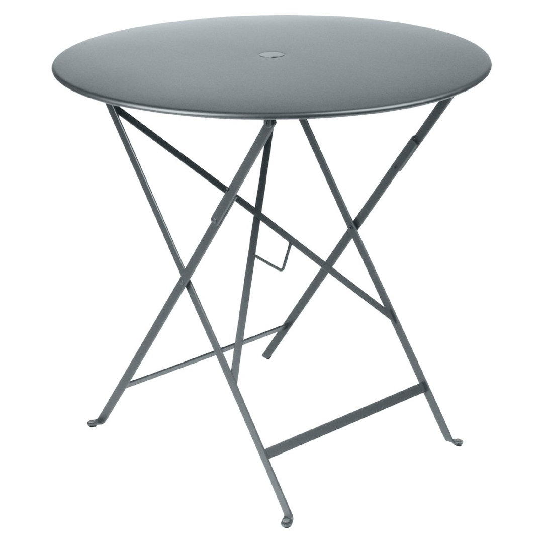 Bistro Round Metal Folding Outdoor Bistro Table With Umbrella Hole , in. W in. D Fermob 