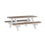 Berlin Gardens Regular Top With White Base Rectangular Picnic Table-1865777884-1865777876