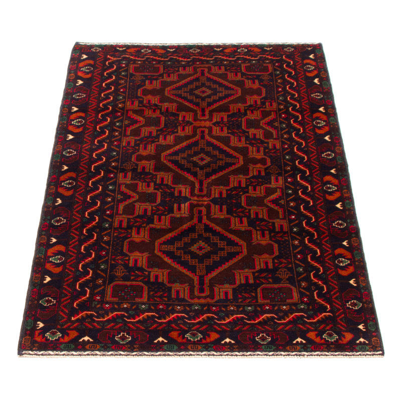 Tapis rouge Teimani 3 pi 7 po x 6 pi 3 po