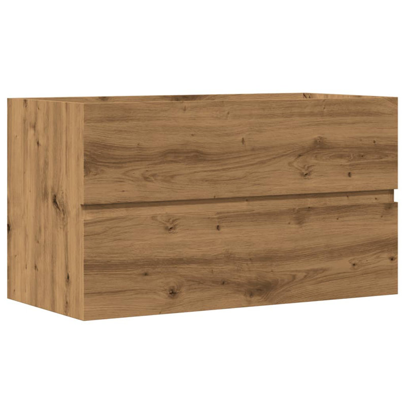 80 mm Single Double Bathroom Vanity Base, Artisan Oak