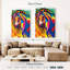 Cheval abstrait multicolore sur toile-465621762