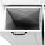Armoire de buanderie avec portes et tablette, panier à linge inclinable, plusieurs espaces de rangement, style autoportant, tablette ouverte, tablette réglable-357230247
