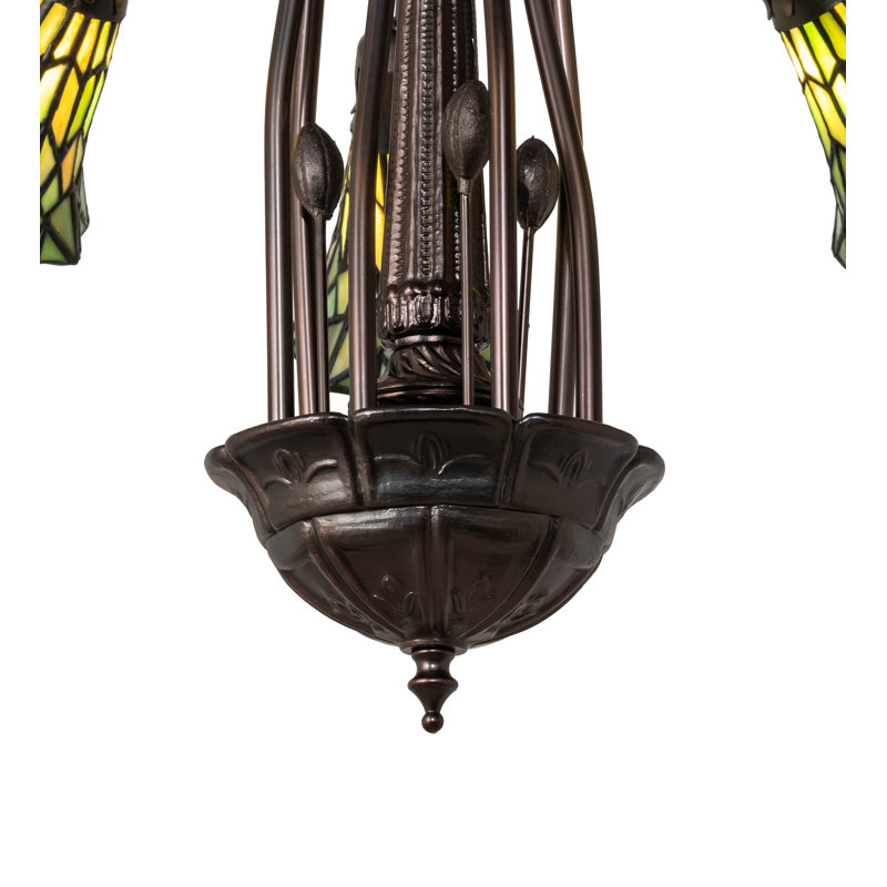 Arnkil 6 - Light Chandelier, Green