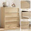 Commode moderne 29,5 po pour la chambre à coucher, 4 tiroirs, commode en bois avec plateau large pour la télévision, meuble télé pour le salon