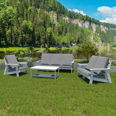 Hanches à grain de bois de Bern avec peu d'entretien, blanc extérieur pour la piscine, blanc / gris, finition, amovible