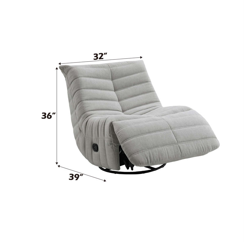 Fauteuil inclinable et oscillant Talmon Oyster Chenille, Gris huître