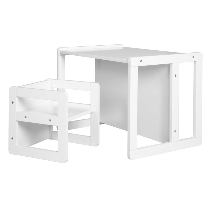 3-In-1 Children'S Seating Group In, Rectangular, White