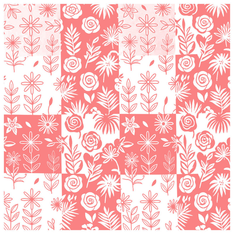 Rideaux de douche à motif floral, L 70 po x H 93 po