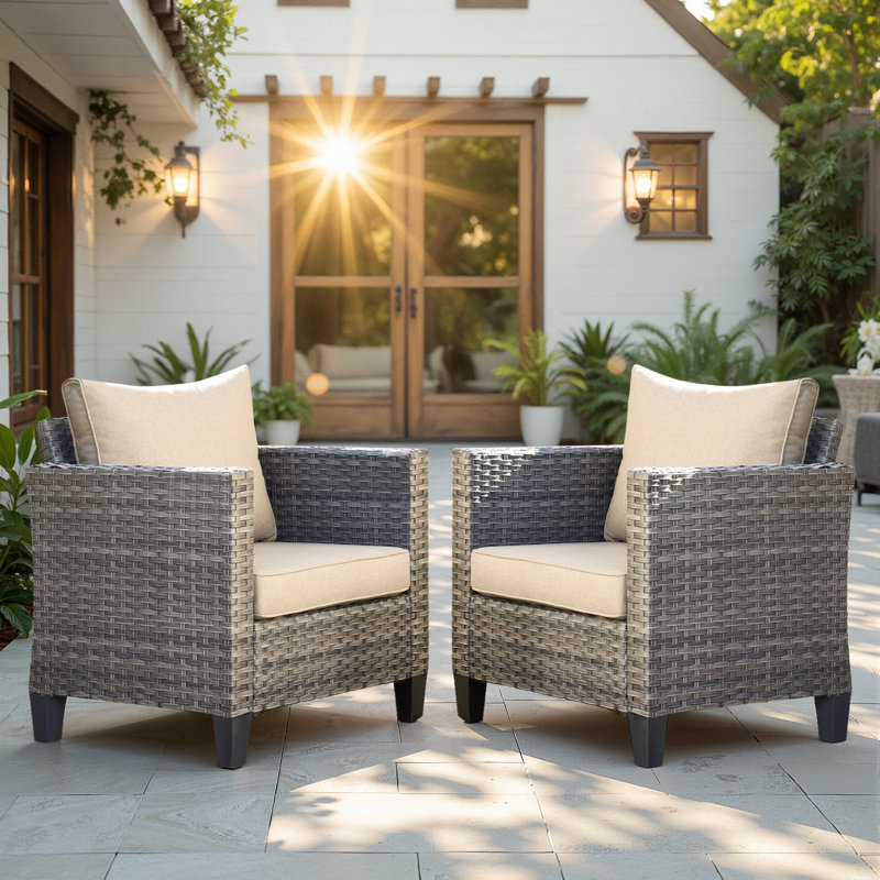Chaise de patio avec coussin Grano, Beige