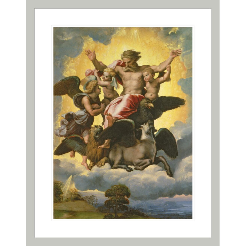 «Vision of Ezekiel» par Raphael, impression giclée sur cadre, H 29,5 po x l 23,2 po